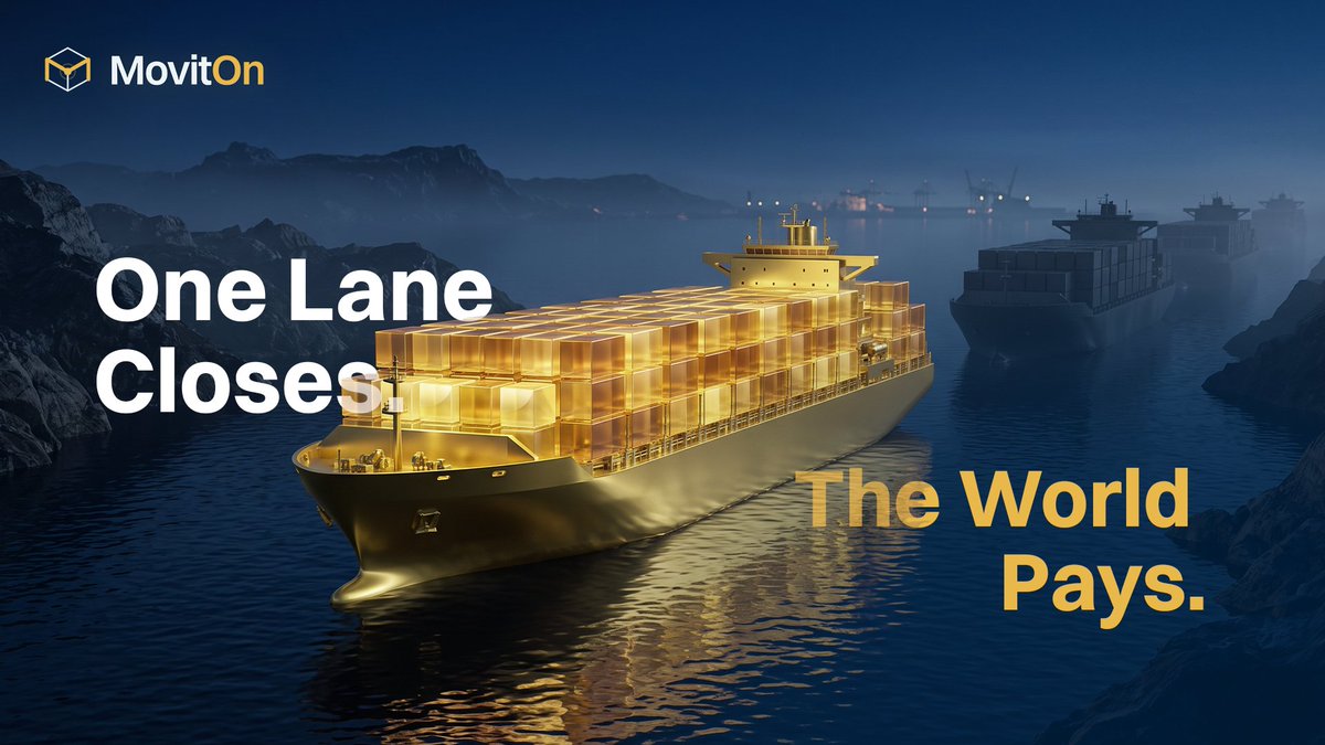 MovitOn_P2P's tweet photo. The Hormuz disruptions raised shipping costs far beyond the strait.

Freight runs through a few chokepoints. Close one and costs climb everywhere.

On MovitOn, each package rides a different traveler's trip. No shared lane to close.

Download the beta → https://t.co/j9QQ7CcfVE https://t.co/yHdbWQUzDf