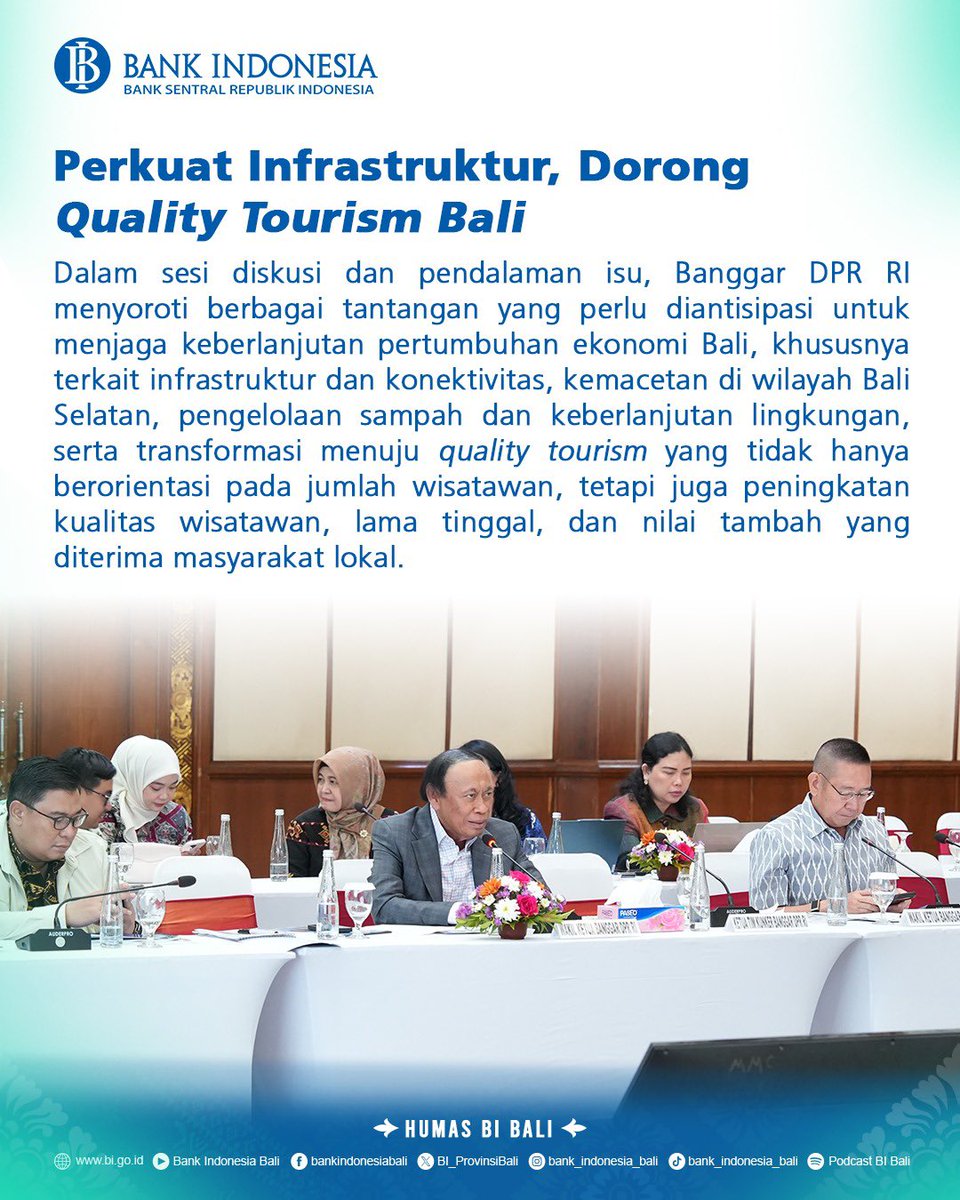 BI_ProvinsiBali's tweet photo. Lalu, isu strategis apa yang menjadi sorotan Banggar DPR RI demi kemajuan Pulau Dewata?๐ค
Swipe untuk info lengkapnya, Semeton! ๐
#diSetiapMaknaIndonesia #BankIndonesia #BankIndonesiaBali #BIBaliAsikBerprestasi #RahayuRahayuRahayu https://t.co/dRSazYhgdQ