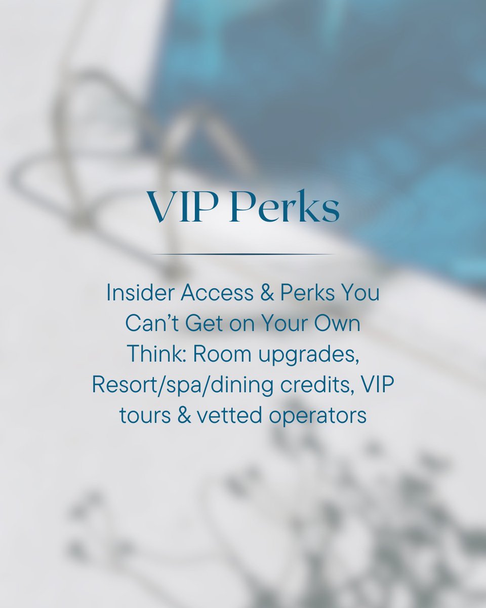 JakPimenta's tweet photo. What do you really get with a travel advisor? Personalized planning, exclusive perks, VIP access, and 24/7 support from someone who’s explored 45 states and 28 countries. Your dream trip deserves more than guesswork. https://t.co/I5kjkmCMxt
