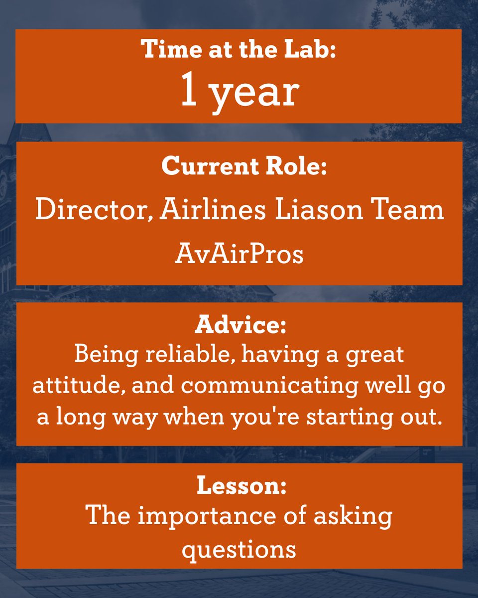 RFIDlab's tweet photo. This week, we are spotlighting Lab Alumni Conner Goss! Check out his journey from the RFID Lab to a career at AvAirPros where he utilizes the skills he cultivated at the lab to succeed! https://t.co/OTMs0BIi6Q