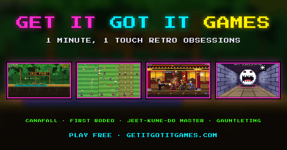 gigigarcade's tweet photo. INSERT COIN 🪙

We make 1 Minute, 1 Touch Retro Obsessions.

5 free arcade games. Instant in your browser.
No download. No signup. No ads.

> SELECT GAME 👇 https://t.co/K01zb2agr3
