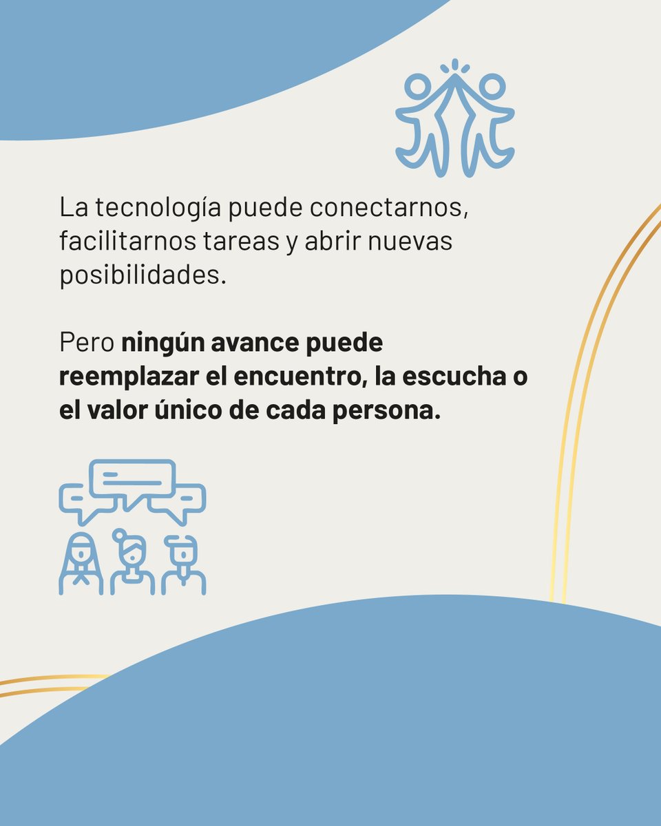 Programa_FE's tweet photo. En Magnifica Humanitas, el Santo Padre nos propone una pregunta que interpela nuestro presente: ¿qué humanidad queremos construir con la tecnología?

Un llamado a avanzar sin miedo, pero sin perder aquello que nos hace humanos. ❤️

👉Deslizá el carrusel para conocer más https://t.co/yLMrTrCh44