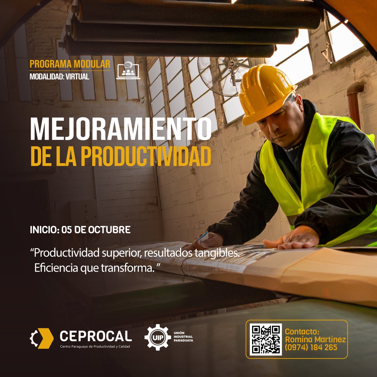 ceprocalpy's tweet photo. Mejorar la productividad significa aprovechar mejor los recursos, optimizar la forma de trabajar y buscar mejores resultados.

Desarrolla una mirada más práctica para identificar oportunidades de mejora.

📅 Inicio: 5 de octubre.

📲 Inscríbete: https://t.co/2NK136mz9w https://t.co/xuOmHfhz0o