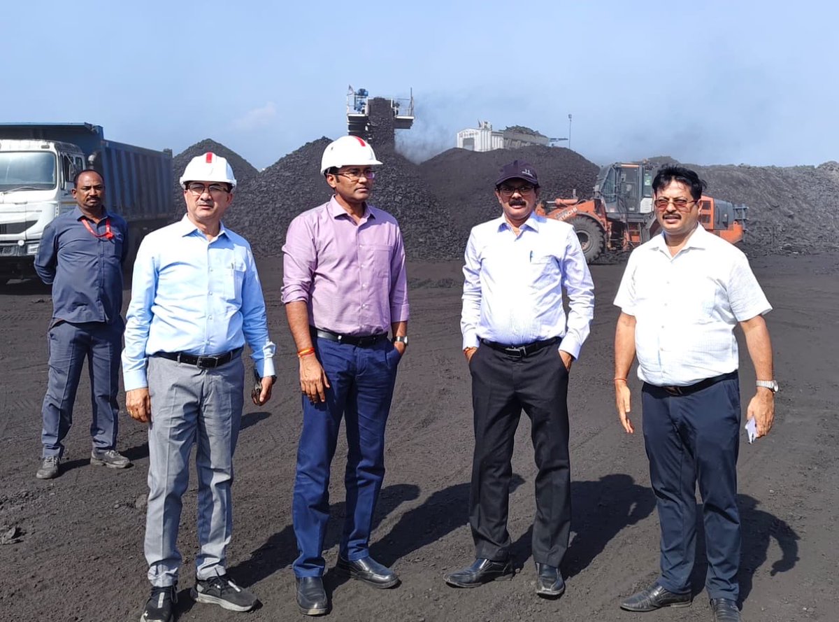 TGGENCODI's tweet photo. TGGENCO and SCCL Leadership Visit Naini Coal Mines in Odisha to Boost Coal Supply to Yadadri Thermal Power Station
Action plan targets daily dispatches of 16,000 tonnes to YTPS
In a major push to secure fuel for 5X800 MW Yadadri Thermal Power Station (YTPS) of TGGENCO, Dr. S. Harish, IAS, Chairman & Managing Director, accompanied by Sri B. Nagya, IRTS, Director (Coal & Logistics), undertook a high-level visit to the Naini Coal Mines owned by The Singareni Collieries Company Limited (SCCL), located in the Chhendipada belt of Angul District, Odisha.
The visit focused on resolving logistical bottlenecks and implementing an accelerated action plan to raise daily coal supplies to YTPS to an enhanced target of 16,000 tonnes per day.
Key Highlights
•Augmenting supplies: Action plans are being fast-tracked to scale up coal dispatches to YTPS. The targeted movement of 16,000 tonnes per day will significantly strengthen the plant's fuel stock position.
•Logistics optimisation: The management reviewed critical transport infrastructure, with a focus on maximising railway rake availability and clearing local transit constraints to ensure an uninterrupted coal supply chain from Odisha to TGGENCO.
•Grid stability: The enhanced fuel supply will support the seamless operation of all units at YTPS, playing a pivotal role in meeting the rising electricity demand across Telangana.
Speaking on the development, Dr. S. Harish, IAS, CMD/TGGENCO stated that coal from the Naini block is essential for the efficient operation of the supercritical units at YTPS. He further stated that the collaboration between TGGENCO and SCCL mitigates the coal supply deficits and improves the power generation from YTPS. This underscores the State's proactive approach to energy security, round-the-clock power to domestic, agricultural and industrial consumers of the State. @TelanganaCMO @TelanganaCS @Bhatti_Mallu @NavinMittal @tgtransco @tgspdcl @TG_NPDCL @PRO_SCCL