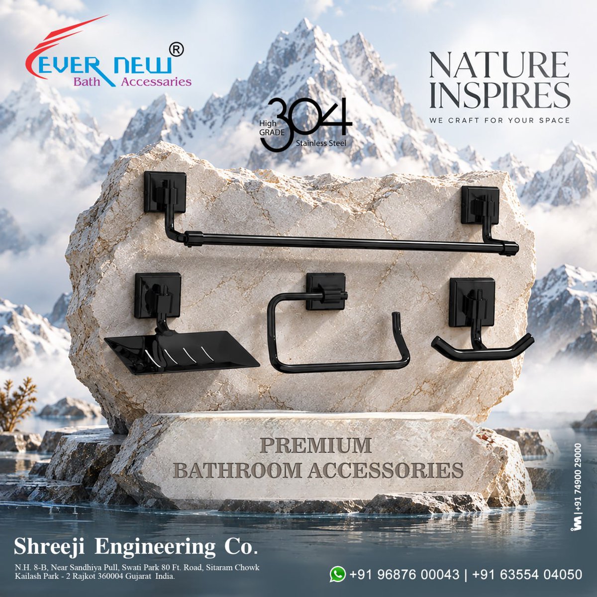 ibais_hardware's tweet photo. SHREEJI ENGINEERING CO. | Rajkot π’
PREMIUM BATHROOM ACCESSORIES
Mr.Jevin Chavda +91 6355404050
Mr.Nitin Chavda +91 9687600043
WhatsApp: https://t.co/FOhoQHs3ms
.
#BathroomAccessories #RajkotHardware #HardwareFittings #ArchitecturalHardware #FurnitureFittings #Steelhardware https://t.co/dNnAsCuYOd