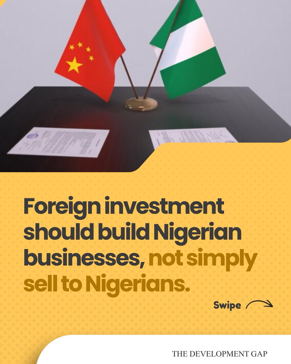 Connected_dev's tweet photo. Lower prices matter to consumers. Opportunities to grow matter to Nigerian businesses too.

Investment should strengthen local suppliers, technical skills and production through training, technology transfer, local sourcing and joint manufacturing.

2/3🧵
#TheDevelopmentGap #LocalProduction