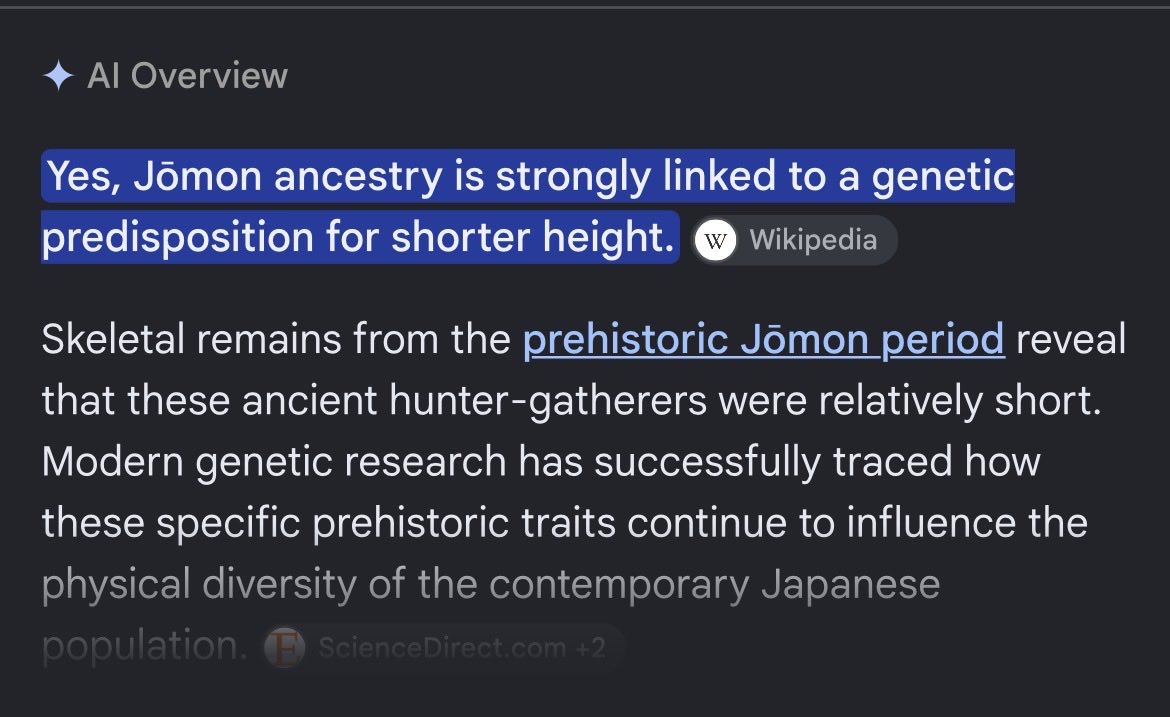 MalayStriker's tweet photo. @Tojo_IJA_4 Japanese cannot grow taller maybe because of Jomon ancestry. Jomon are more shorter than Yayoi Japonic people. https://t.co/HNW9oE5hP2