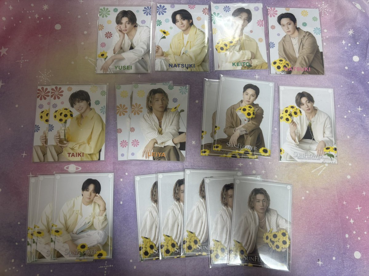 e__ka_kp's tweet photo. HiGH&amp;LOW  sunflower FANTASTICS フォトカード　交換

求▶︎ハイローシクレ佐藤大樹、画像１枚目（拾い画失礼いたします）

譲▶︎写真２枚目から

郵送優先
買取も検討中です🌻 https://t.co/pSwpRMraJ6