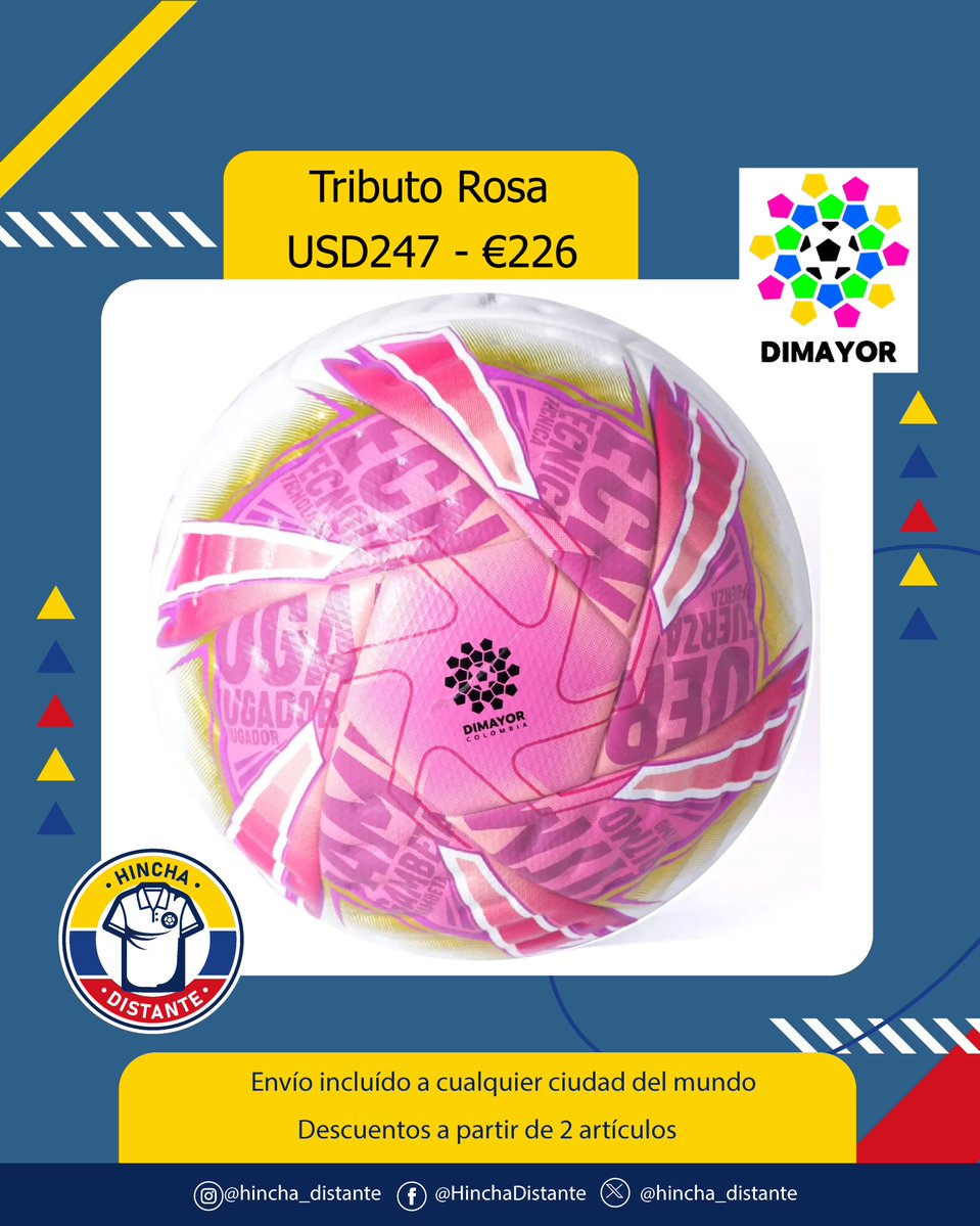 hincha_distante's tweet photo. Balón Tributo Rosa
USD247 - €226
Que no "SeNos Olvide"

Envío incluido a cualquier ciudad del mundo*
#hinchadistante
#colombianosenelexterior
#colombianosenelmundo
#footballcollector https://t.co/QwpQBN6LIh