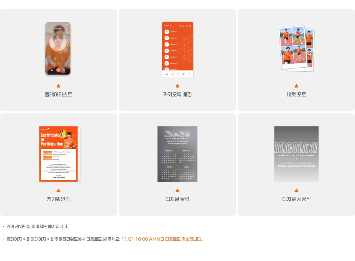 hon9z's tweet photo. 🧡 2026 𝙃𝙤𝙣𝙜𝙟𝙤𝙤𝙣𝙜 𝙂𝙡𝙤𝙗𝙖𝙡 6𝙆 𝙑𝙞𝙧𝙩𝙪𝙖𝙡 𝙍𝙪𝙣🏃🏻‍♀️💨

a little info about the event for those who are joining for the first time or are still a little confused about how it works🫶🏻

registration opens tomorrow, October 6 and will be available until October 16. please note that registration is not free. when you register, you'll need to pay 11.700 KRW to participate (cause some ppl misunderstood this) so I wanted to clarify it🥹🥹

for the registration link, just click the link below and press the button there. its not clickable yet because registration hasn't opened, so don't worry if it doesn’t work right now🧡🧡

↪️ https://t.co/XTNsXLCBwz

and yapp!! there are pre-rewards and post-rewards!!🎁

🎁 PRE-REWARDS
1. 2 types of Bib Numbers
2. Photocard
3. Hongjoong Virtual Run Sticker
📌 How to claim:
Homepage > My Page > Virtual Run Rewards
🗓️ Available: October 20, 10:00 AM KST

🎁 POST-REWARDS
1. Playlist
2. KakaoTalk Background
3. 4-Cut Photo
4. Certificate of Participation
5. Digital Calendar
6. Digital Award Ceremony
📌 How to claim:
Homepage > My Page > Virtual Run Rewards
🗓️ Available: November 1, 10:00 AM KST

hope this helps anyone who's joining🥹🫶🏻 

#HONGJOONG #홍중 
#GLOBAL6K #HONGJOONG6K #G6K_KR