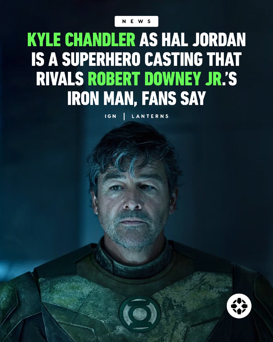 IGN's tweet photo. Lanterns Season 1 is over, and the verdict is in: Fans say Kyle Chandler's Hal Jordan rivals Robert Downey Jr.'s Iron Man as one of the best superhero casting choices of all time. https://t.co/59e5R3cUbe https://t.co/fIF1stSFZ0