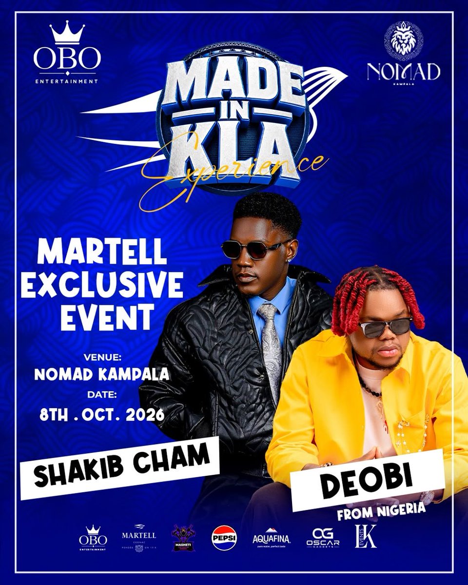 aggreykwangz's tweet photo. And of course Shakib Cham is taking over the decks this Thursday at Nomad.
Deobi is from Nigeria is performing live.
#MadeInKampala https://t.co/DEFl2cGtBs
