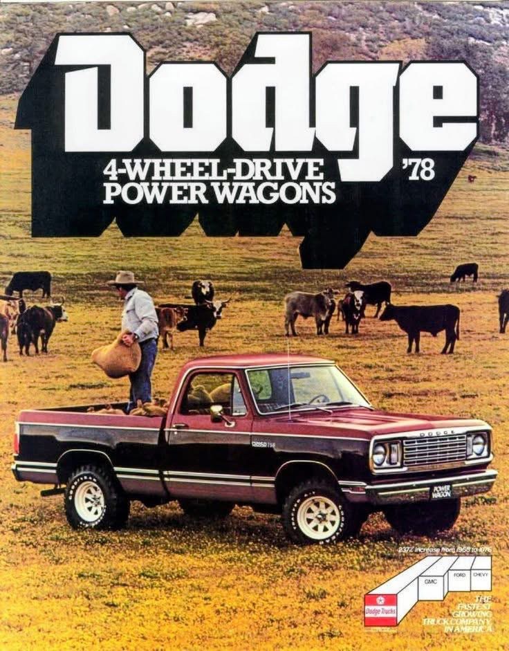 corememunlocked's tweet photo. Dodge 4 Wheel Drive Power Wagons โ78! ๐ป๐ช #Dodge #PowerWagon #DodgeTrucks #VintageTrucks #1970s #ClassicTrucks https://t.co/pmeWNcU8X8