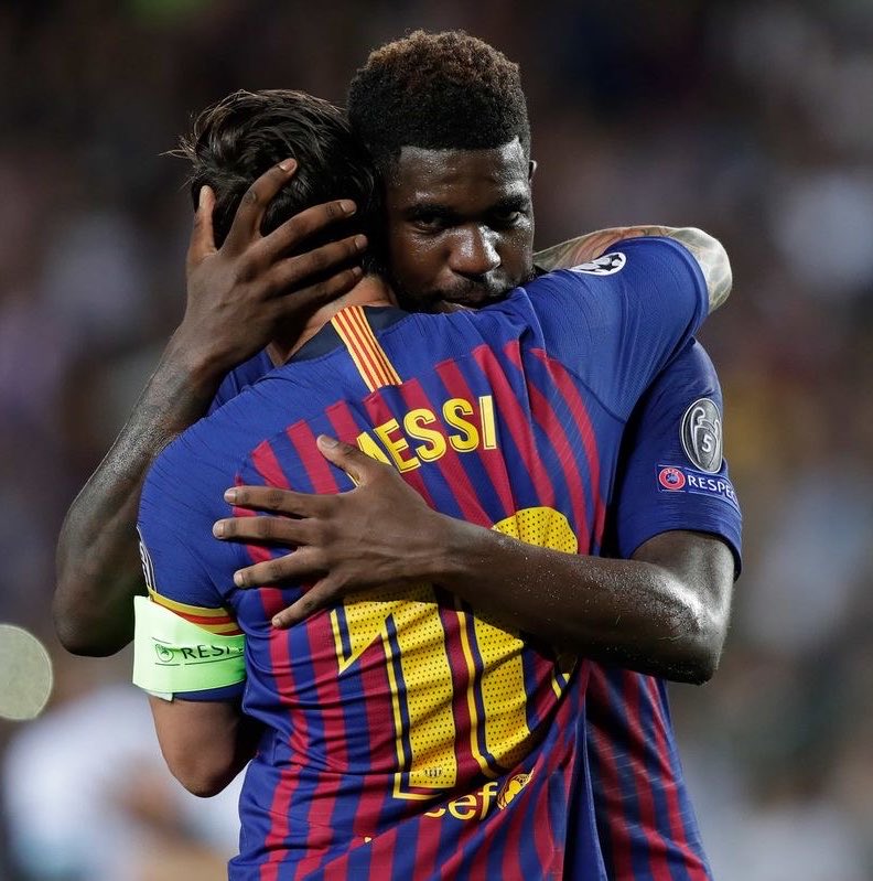 Tobs_fc's tweet photo. 🚨🎙️ Samuel Umtiti: With everything he has done for football, everyone needs to cancel their plans for tomorrow and witness him play one last time.

I will also be in the stadium to cheer him on. https://t.co/xY7NyriuoR