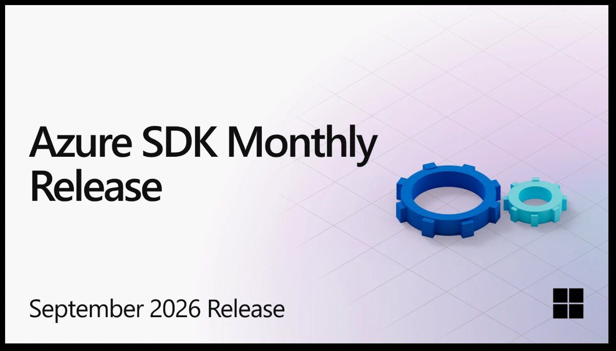 TrailheadTech's tweet photo. Azure SDK Sept 2026 roundup lists new 1.0.0 stable packages and previews, like Azure AI Search 12.1.0-beta.2. Check what to upgrade in your projects. #Azure #DevOps

https://t.co/XgH5SpaBSG https://t.co/8uJgfTsqeC