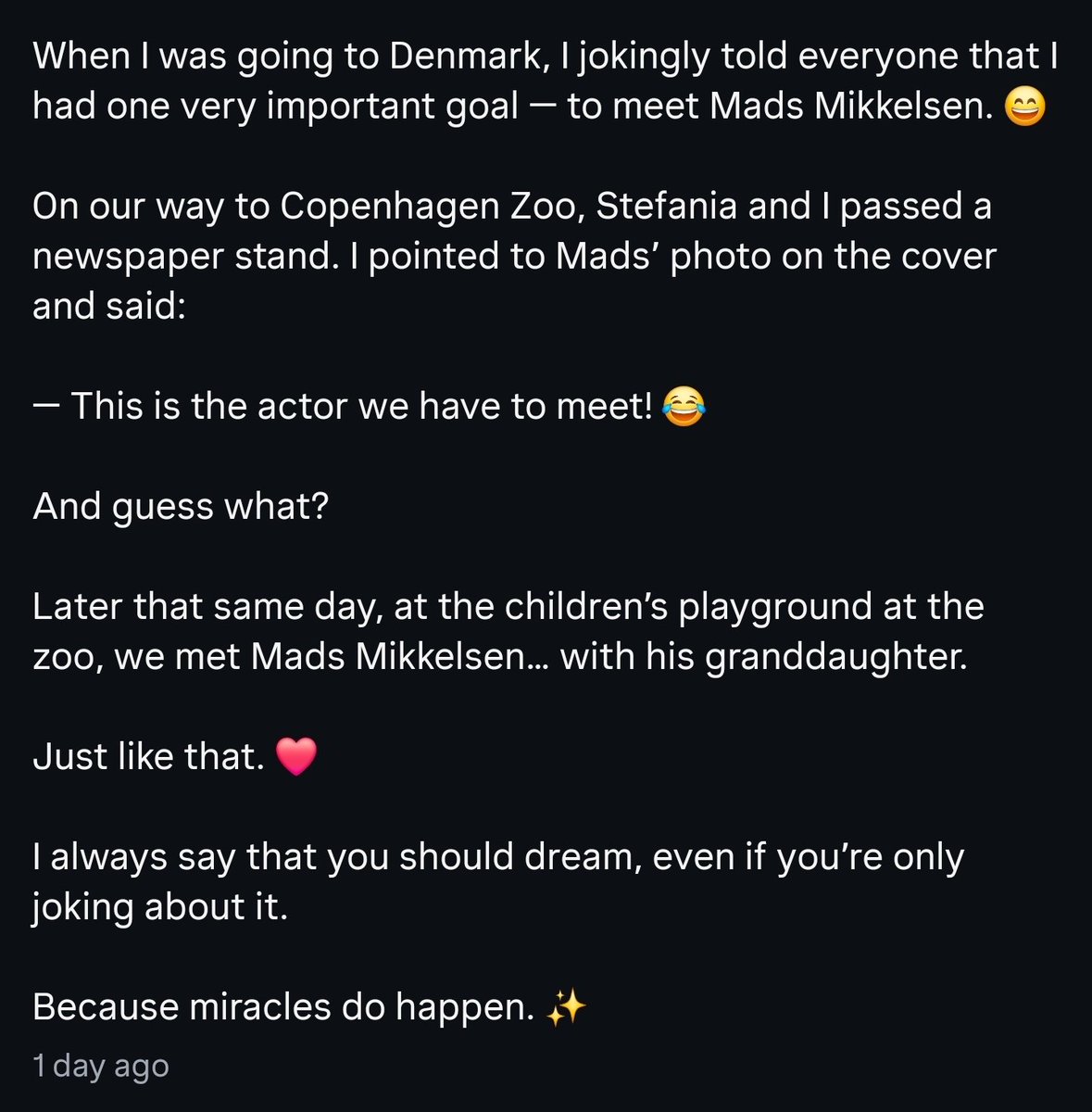 noforts's tweet photo. Mads pictured with a fan and her daughter at Copenhagen's zoo. 🐘🦒Mads was there with his granddaughter. https://t.co/4jeEXIiaXd