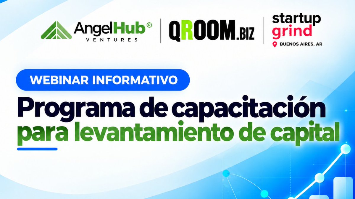 StartupGrindBA's tweet photo. ¿Cómo consigo inversión?

Antes tendríamos que hacer otra pregunta: ¿qué tendría que ver un inversor para querer compartir este riesgo conmigo?

Este 8/10 vamos a hablar de métricas, narrativa, documentación y qué evalúa realmente un inversor junto a AngelHub ventures https://t.co/wzxmj6pbEn