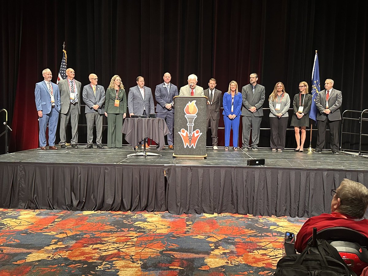 IAPSS_ORG's tweet photo. During today’s general session at #INFallCon26, we were proud to recognize our IAPSS superintendent leadership and thank these dedicated district leaders for the expertise and perspective they contribute in service to our Association and its members.
Their leadership helps ensure we remain responsive to the needs of superintendents while advancing our shared commitment to strong leadership and strong public schools across Indiana.
Thank you for stepping forward to serve your colleagues and our Association! #LeadIAPSS