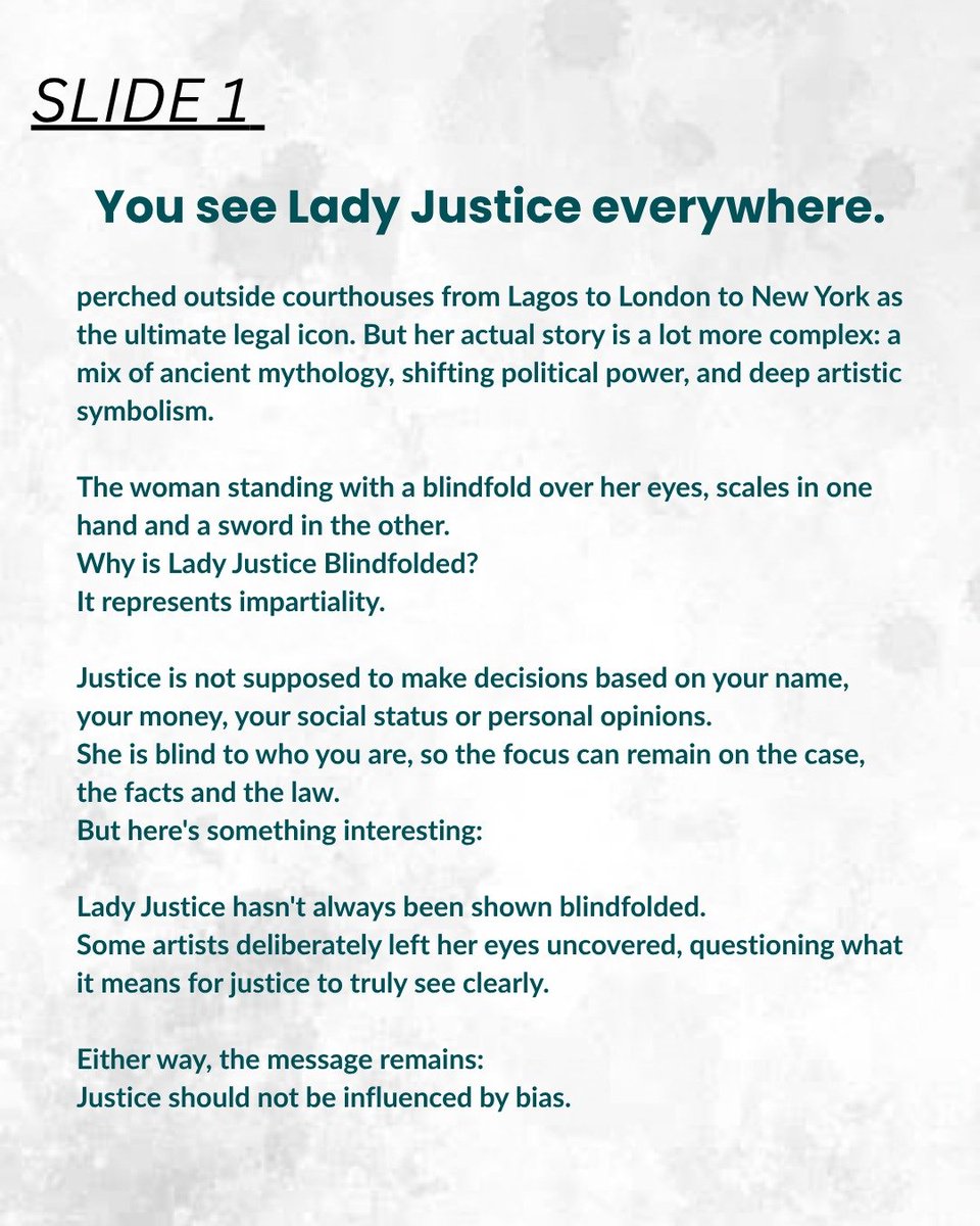 inmatejusticen1's tweet photo. We see Lady Justice. But do we really know what she represents?
The blindfold. The scales. The sword.
Swipe to see the story behind the symbols.
#LadyJustice #JusticeMatters #InmateJustice https://t.co/a0pLXvJEZV