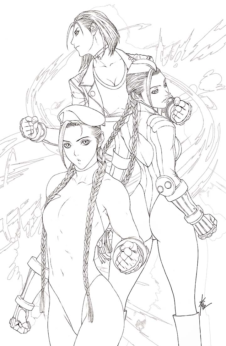 homare_works's tweet photo. こんばんは！
ニューヨークコミコンのコミックの新しい情報です。
以前紹介した「Street Fighter Ⅱ」の春麗とキャミィのカバーで、線画バージョンも用意しています。
この商品は10月8日～11日に開催されるニューヨークコミコンで販売されます。   
ブースは3623です。
お見逃しなく！ https://t.co/LoybAyzY7D