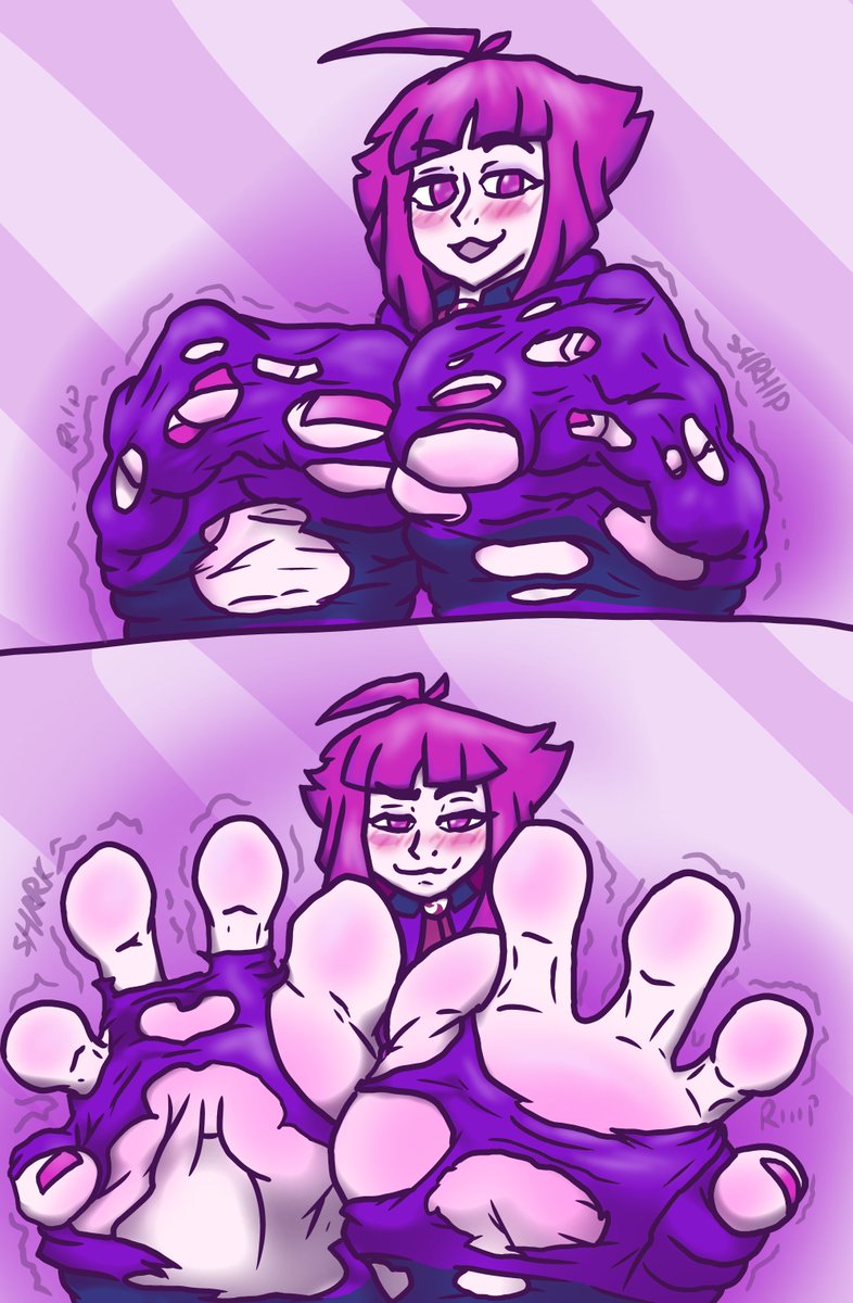 LoungeAfterDark's tweet photo. 『Art Cover: Magenta Wardrobe Woes/Zen Boot Growths』

Tad unorthodox, but wanted to share a few doodles initially sketched by my buddy Inkley's Den (on https://t.co/YZEb75v6z3) with my own finished covers. Featuring the sugar gremlin Magenta and a Vtuber crush , Zentreya.~
#feet https://t.co/QmBVrGHG55