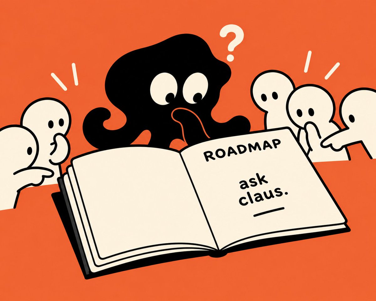 ClausCoinETH's tweet photo. claus asked humans for advice.

humans said “follow the roadmap.”

claus checked the roadmap.

it was a blank page titled:
“ask claus.”

we may have created a loop.

CA: 0xa606d433971e9ee140e234daa7c94c476e10ead1

$CLAUS #Ethereum https://t.co/R5sPUaMRNW