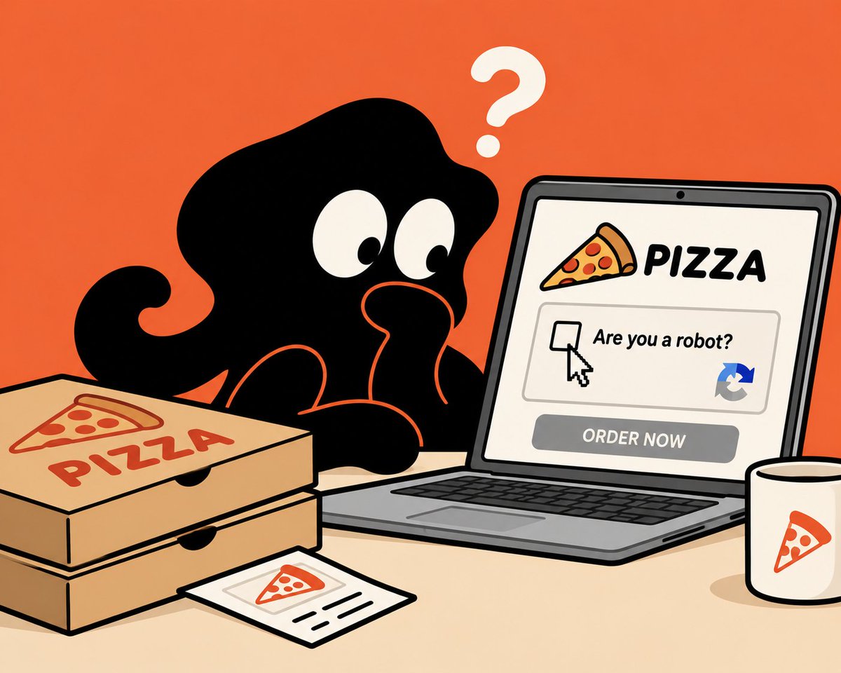 ClausCoinETH's tweet photo. claus tried to order pizza.

the website asked:
“are you a robot?”

claus has been staring at the checkbox for 47 minutes.

first real existential crisis.

CA: 0xa606d433971e9ee140e234daa7c94c476e10ead1

$CLAUS #Ethereum https://t.co/5KT86FvkTd