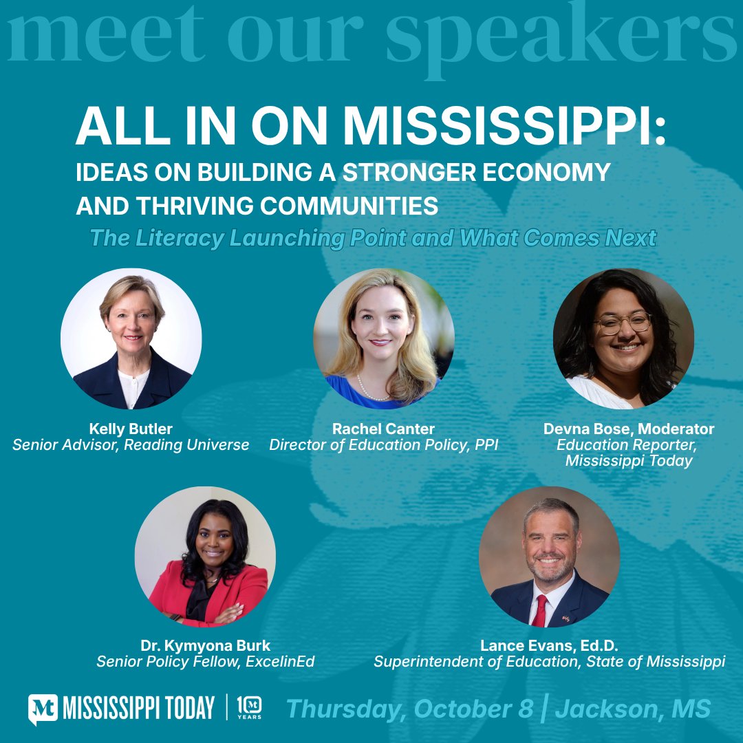 ExcelinEd's tweet photo. This week ExcelinEd's @kymyona_burk will be a featured panelist at the @MSTODAYnews "All In on Mississippi" summit!

Learn more about her panel and the summit here: https://t.co/uuLEzqIz01 https://t.co/gyJrQolf1b