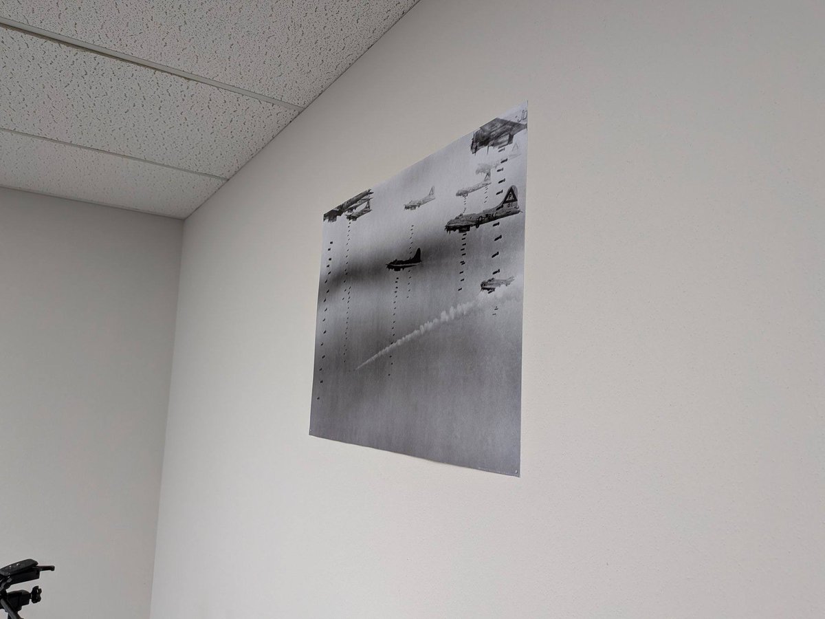 WogStalker's tweet photo. The owner (who is at least 1/8th jewish and a former NSA employee) also has a photo of one of the follow-up Dresden bombings on his office wall. These things are of course related. https://t.co/pRrE0I40yN