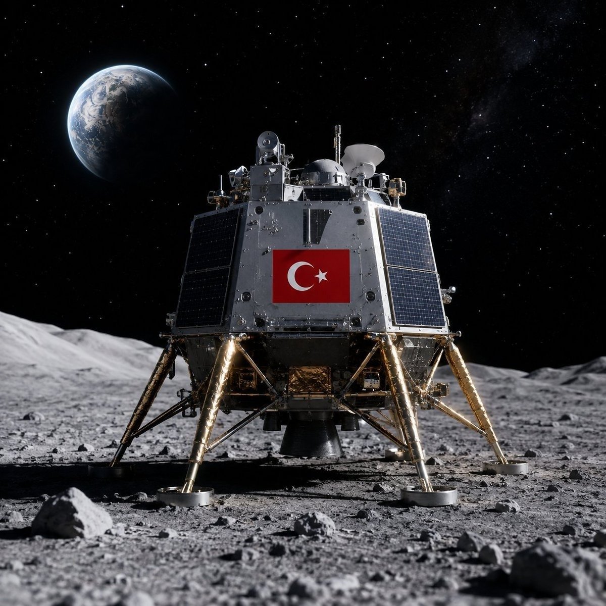 pusholder's tweet photo. Cumhurbaşkanı Erdoğan: "Türkiye'nin uzay yarışında geri kalmasında asla müsaade etmedik. 

Ay Araştırma Programımız kapsamında geliştirdiğimiz ay uzay aracının üretim, montaj ve entegrasyon faaliyetlerini tamamladık." https://t.co/2ARioAzFdO