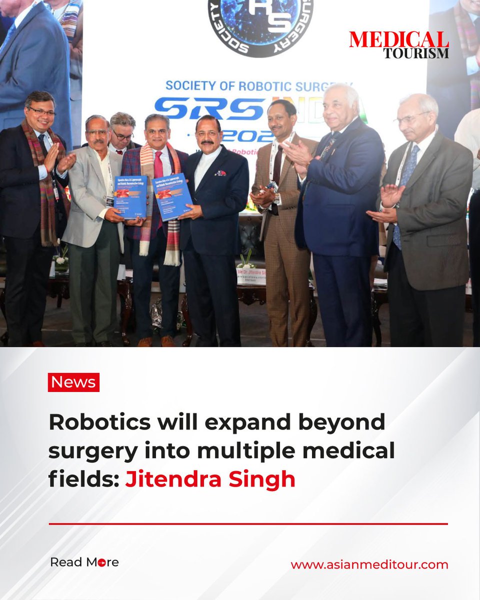 asianmeditour's tweet photo. 🤖 Robotics could soon go beyond surgery.
Union Minister Jitendra Singh highlighted its potential across multiple medical fields, signalling a broader role for robotics in future healthcare.
Read more: https://t.co/YdNPno7Oi2
#HealthcareTechnology #MedicalRobotics #MedTech https://t.co/JLoftUQY42