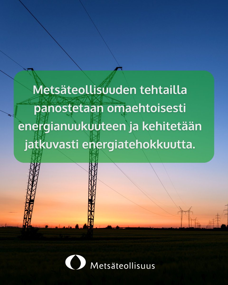 metsateollisuus's tweet photo. Metsäteollisuuden tehtailla säästettiin viime vuonna yhteensä 590 GWh energiaa. Se vastaa noin 32 000 omakotitalon vuotuista energiankulutusta.
Energiatehokkuus on sekä ilmastoteko että kilpailutekijä.
https://t.co/0LRBrTtenq
#Energiansäästöviikko #energiatehokkuus #metsäteollisuus