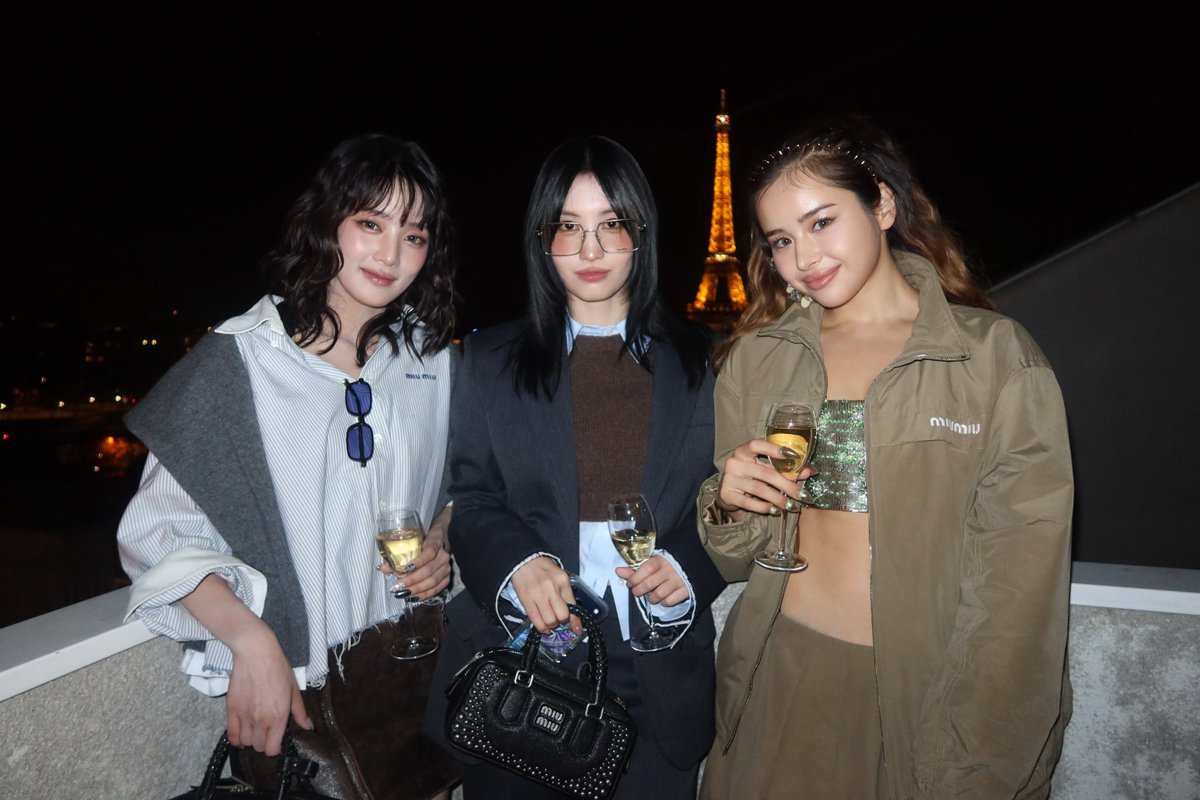 godmitzu's tweet photo. MOMO appeared in both Minnie and Harvey's Instagram posts for Miu Miu! https://t.co/jYpmwcownn