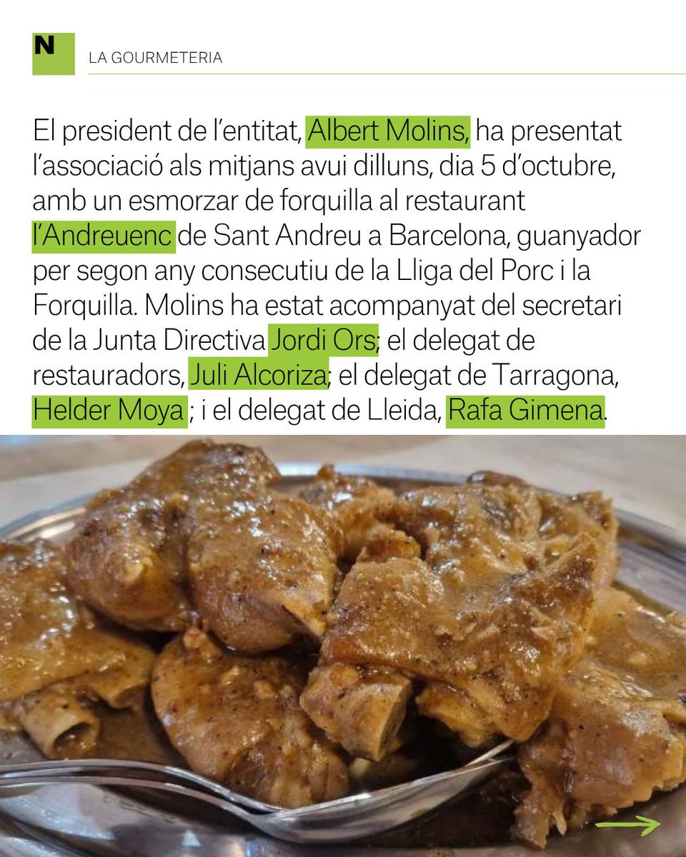 elnacionalcat's tweet photo. 🍽️ Neix l'Associació Catalana de l’Esmorzar de Forquilla per preservar i divulgar aquesta tradició

🍴 El restaurant l'Andreuenc ha acollit la presentació

🔗 https://t.co/liTbJ2sQ7Z https://t.co/kgunb0jGPE