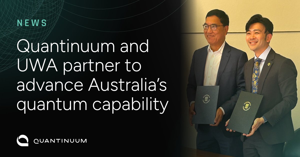 Big news: We've partnered with @​uwanews to advance Australia's quantum capability, with a focus on developing the local workforce and accelerating the development of practical hybrid quantum-AI applications for the nation's most vital industries, such as crit