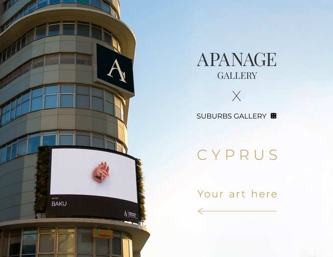 SuburbsGallery's tweet photo. • OPEN CALL •  

Share your art below ↓↓

Display your work on the biggest billboard in Larnaca, Cyprus. (This is a second post for this Open Call. Submissions from both posts will be considered.)

Rules: Make sure to RT and Tag friends. Please follow Apanage & AKNR

Presented with @theapanage 
Curated by @akidnamedred  
Preview artwork by @bakuartiste  

Deadline: October 14
Billboard resolution: 2218 × 992 px, horizontal