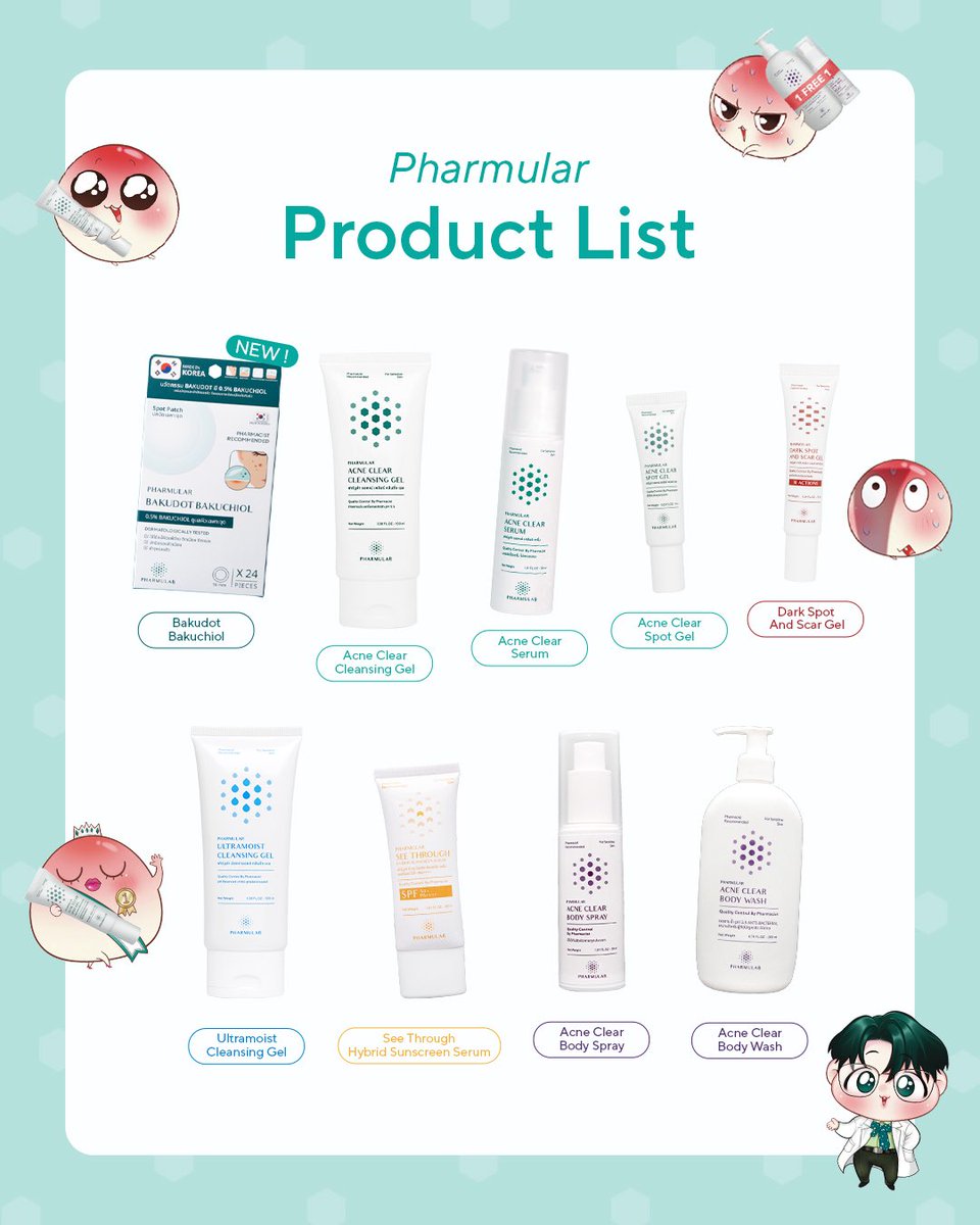 pharmular's tweet photo. 👀 เปิดตัวความน่ารักครั้งใหม่~
Pharmular x @99OARii ✨

Collaboration ระหว่าง ‘เวชสำอางสูตรเภส��ชกรไทย🥼’ และ ‘นักวาดไทย👩🏻‍🎨’

ร่วมมือกันออกมาเป็น ‘Mochi Acne’ คาแรคเตอร์เจ้าก้อนสิวอักเสบสุดน่ารัก~ ที่พร้อมจะปกป้องผิวของทุกคนอย่างเต็มที่! 💪🏻 https://t.co/A2yBm24Y0i