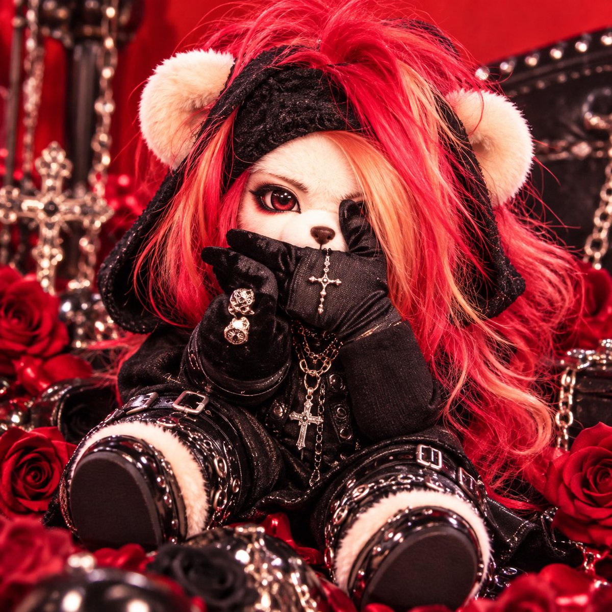 hide722yu's tweet photo. hideをイメージした、くま🧸ちゃん(*´罒`*)

 #hide
 #くま
 #画像どうぞ https://t.co/Z1vf7y5XWB