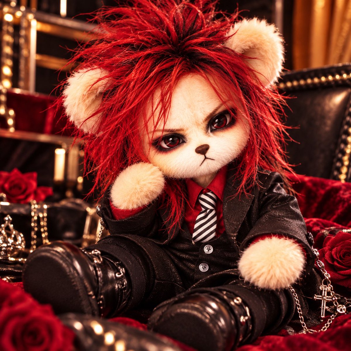 hide722yu's tweet photo. hideをイメージした、くま🧸ちゃん(*´罒`*)

 #hide
 #くま
 #画像どうぞ https://t.co/Z1vf7y5XWB