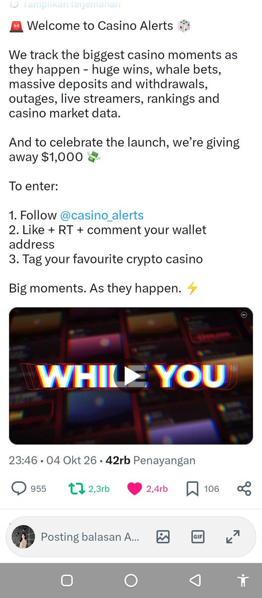 sumvmit's tweet photo. proof casino_alerts https://t.co/sjX561ckba