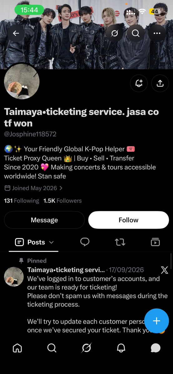 kookienbread's tweet photo. This account is a scammer please avoid.
They refuse to give me my ticket and ask for extra money.
#williamestconcert #WilliamEstConcert #โกงบัตรคอนเสิร์ต #williamest #WilliamEstConcert2026 https://t.co/OSJjIEPxrS
