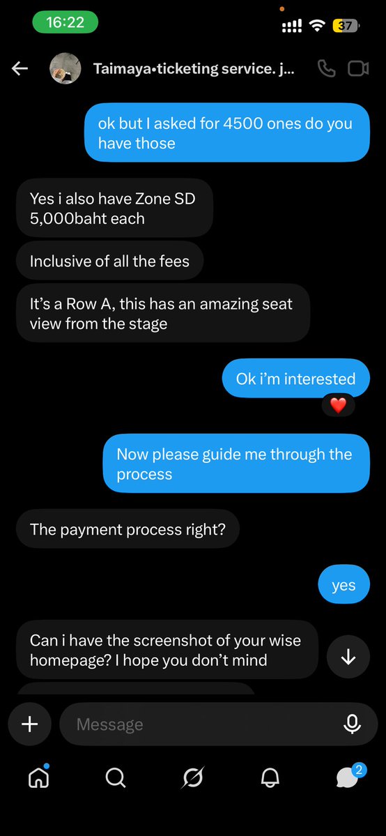 kookienbread's tweet photo. This account is a scammer please avoid.
They refuse to give me my ticket and ask for extra money.
#williamestconcert #WilliamEstConcert #โกงบัตรคอนเสิร์ต #williamest #WilliamEstConcert2026 https://t.co/OSJjIEPxrS