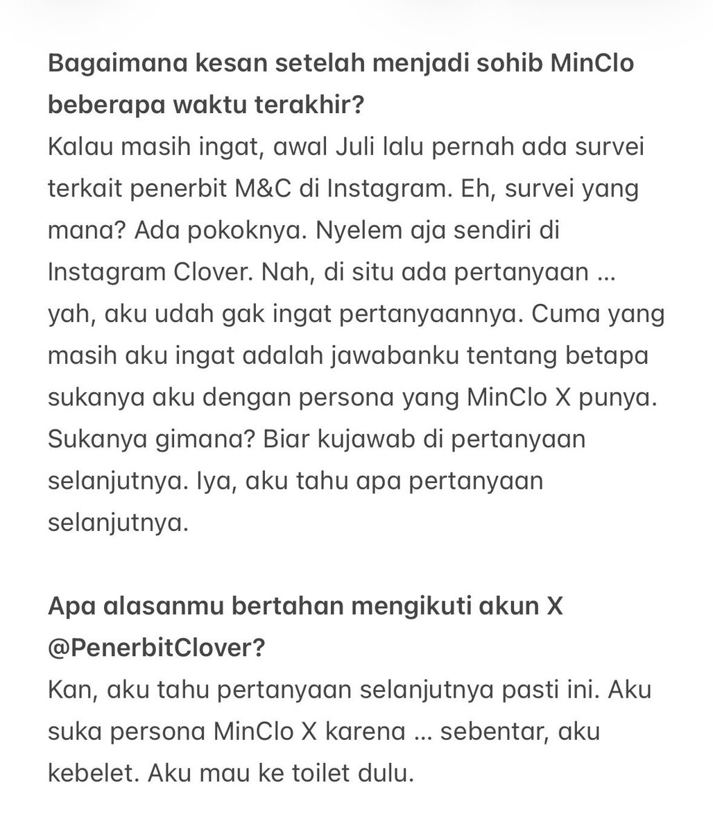 keishiren's tweet photo. Surat terbuka untuk @PenerbitClover.
Tolong dibaca baik-baik. Ada beberapa hal penting yang harus diperhatikan, apalagi di kalimat penutup dari dua pertanyaan terakhir.
#HBDClover #CloverChallenge #SohibMinClo https://t.co/zxosM03exP