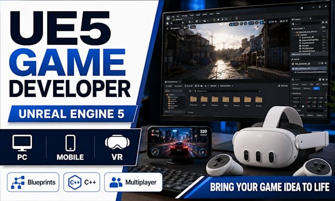 mabasa_tino's tweet photo. 🎮 Build immersive Unreal Engine 5 games for PC, mobile, and VR with Zunnuran A.
Game development with top-tier graphics, smooth performance, and VR mechanics.
⭐ 5.0 (31 reviews)
💰 From $100
Commission here🛠️ https://t.co/9JAFeM4wUg
#UnrealEngine5 #GameDev #IndieDev #VRDev https://t.co/P813TFeS1q