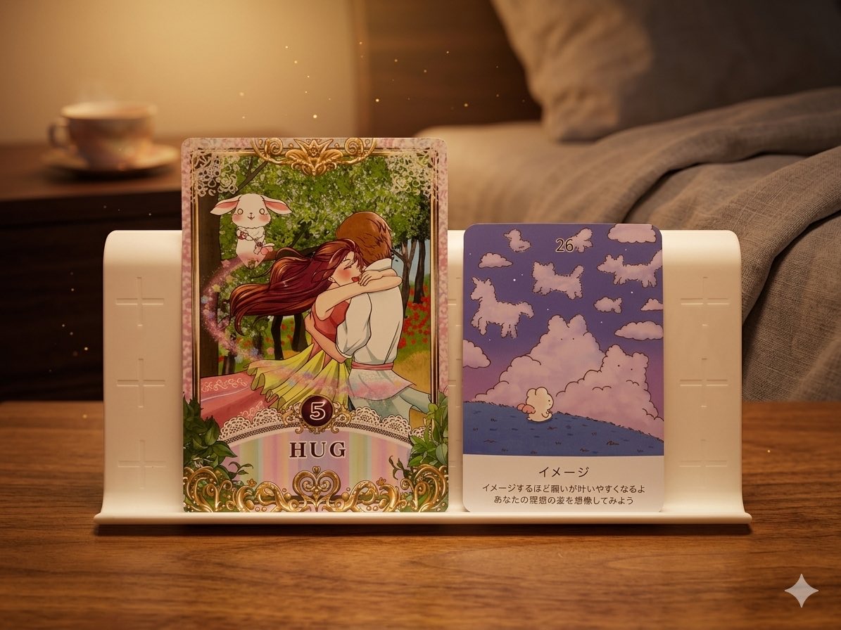 tomeocard's tweet photo. ✨おやすみ前のメッセージ✨

うわぁ〜😍✨
HUGのカード💓いいねぇ〜！！

誰かにHUGされたい〜🥰
そんなふうにイメージするのも
いいよね👍✨

今日もよく頑張ったね☕️
あたたかいHUGを自分に贈ろう🤗💓

#はぴらぶオラクル・HUG
#しろふわくんオラクル・イメージ https://t.co/Bu9SA4IFZF