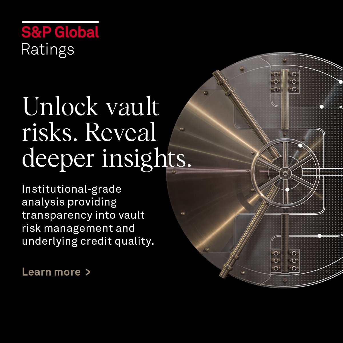 SPGlobalRatings's tweet photo. S&amp;P Global Ratings has launched its Vault Risk Assessment (VRA), delivering independent, forward-looking insights into risks associated with digital asset lending vaults. 
 
Read the press release: https://t.co/RgDvvWp0Q4 https://t.co/E2rxI8iq5o