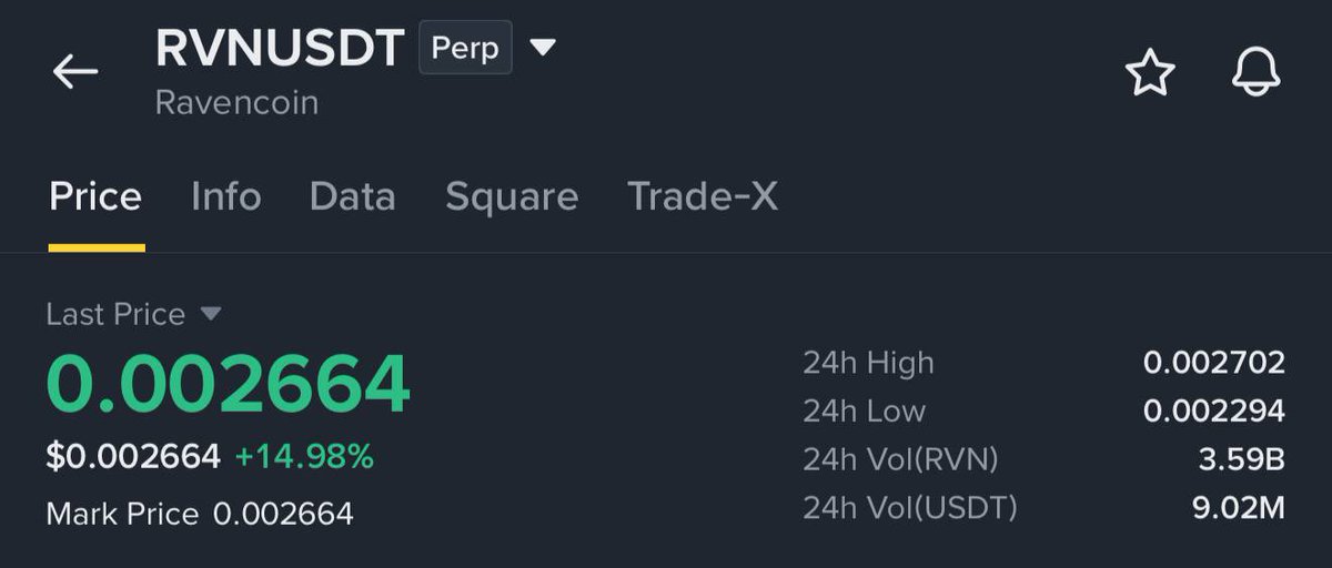 TRADE - $RVN / $USDT

✍️ Entry Price - $0.002664

TARGET 1 -  $0.0030
TARGET 2 - $0.0035
TARGET 3 - $0.0040
TARGET 4 - $0.0050

🛑 Stop Loss Must Use - $0.0020 