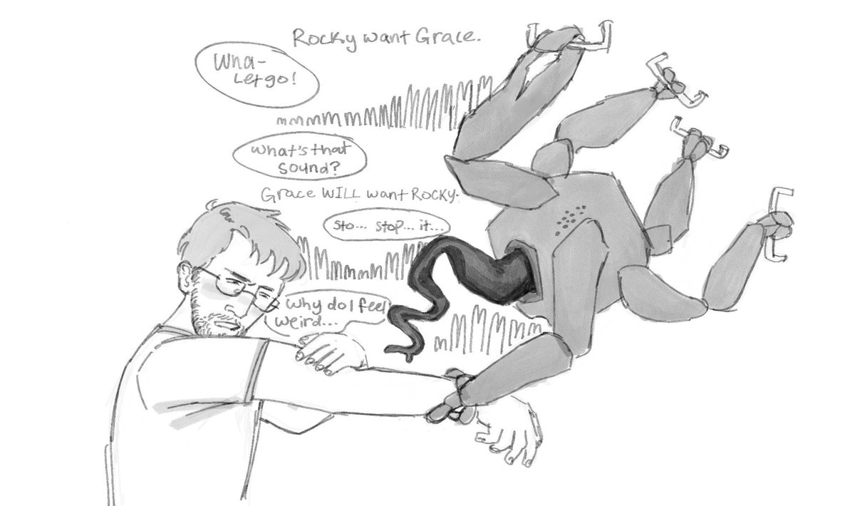 deadxpossum's tweet photo. Late but I WILL do kinktober this year even if I only do a few of them. Grocky kinktober day 3 - mind control via sound https://t.co/XxQ2PBxuEG