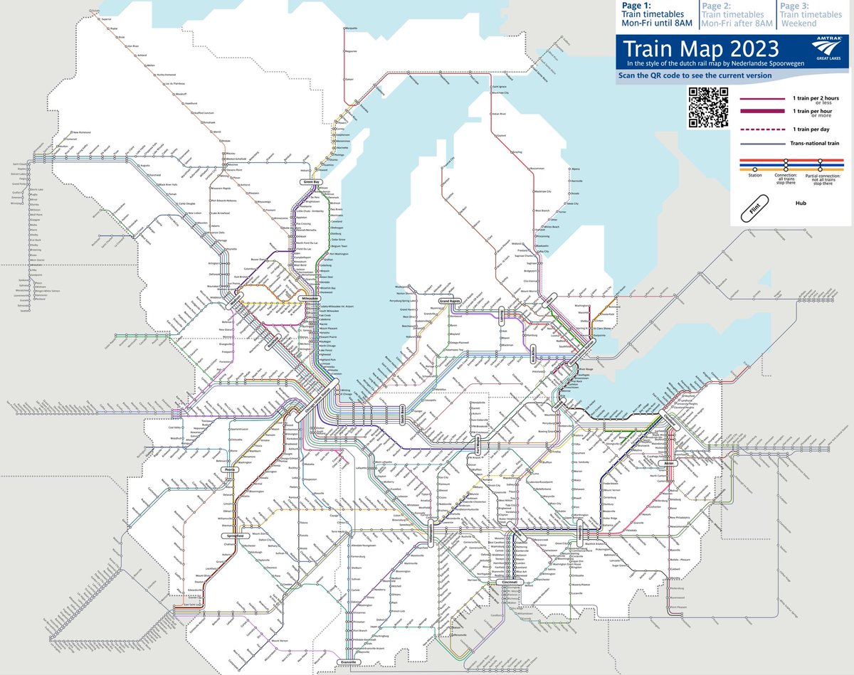 the_transit_guy's tweet photo. Instead of spending $1.2 Trillion on giving every American a $5,000 check, how about we invest in rail so places like the Midwest could look like this? 

(R/transitdiagrams, author unknown) https://t.co/qzYIMHCD5H