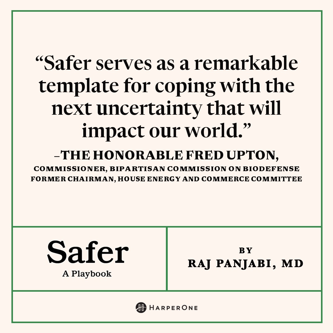 rajpanjabi's tweet photo. SAFER is a story-filled, science-backed playbook to help you face crisis and uncertainty at home and work.

Preorder via link in bio, or wherever you get your books · #SAFER https://t.co/cTXPRQAGp3